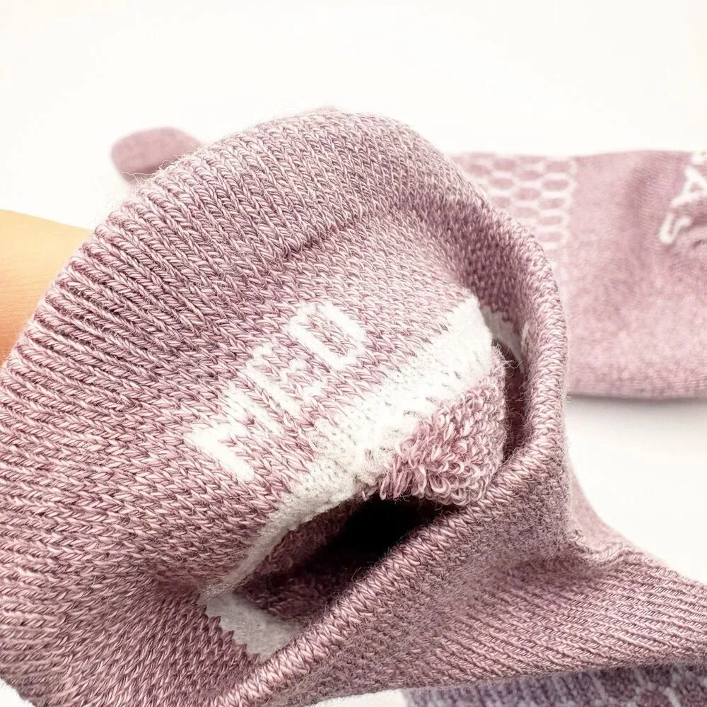 Bombas Solid Honeycomb Ankle Socks Purple 1 Pair Women Medium